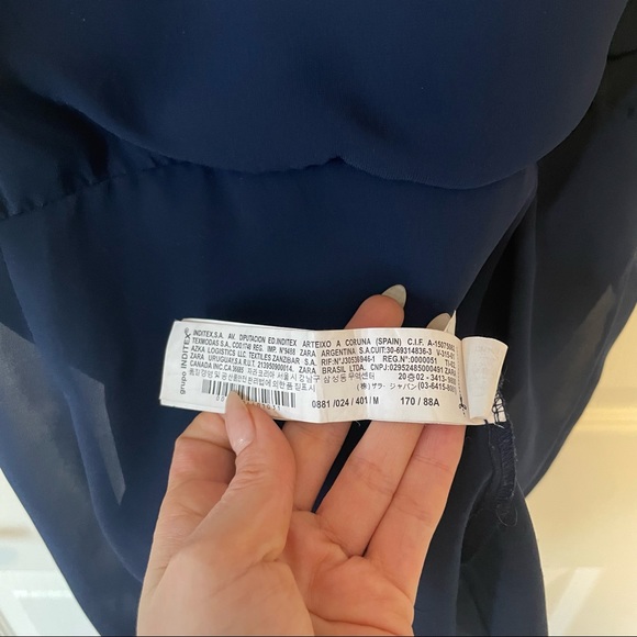 Zara navy shift mini dress - Picture 5 of 7